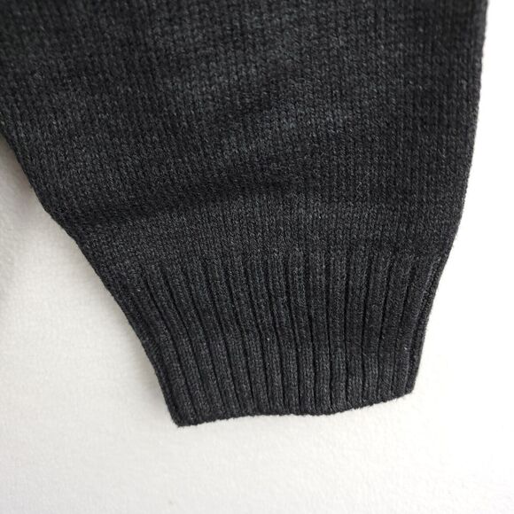 Covington Sweater Men XL Pullover 1/4 Zip Black Heather Knit Dadcore Grandpacore - Picture 6 of 16